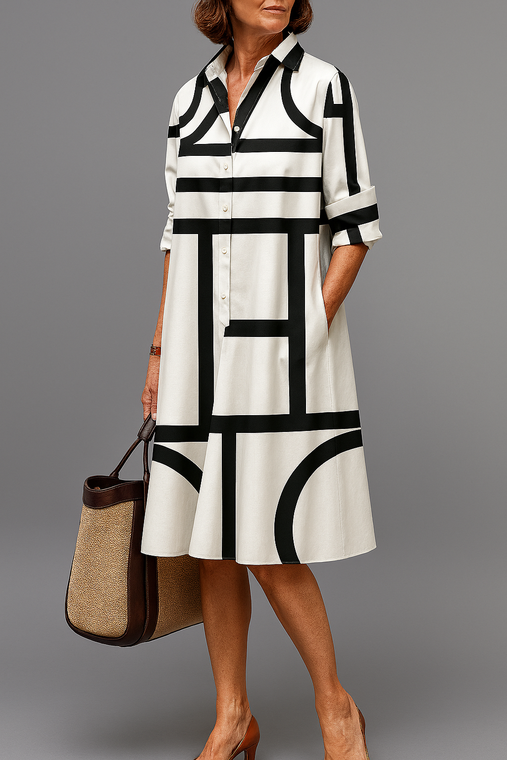 Brigitte Luxe Midi Dress for Effortless Elegance