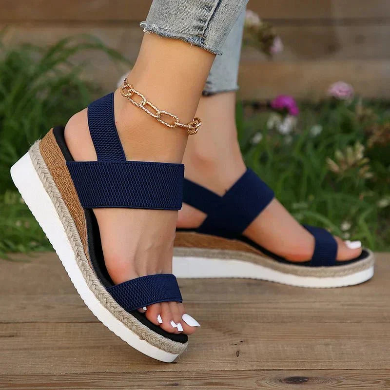 Melyora | Stretch Strap Platform Sandals™